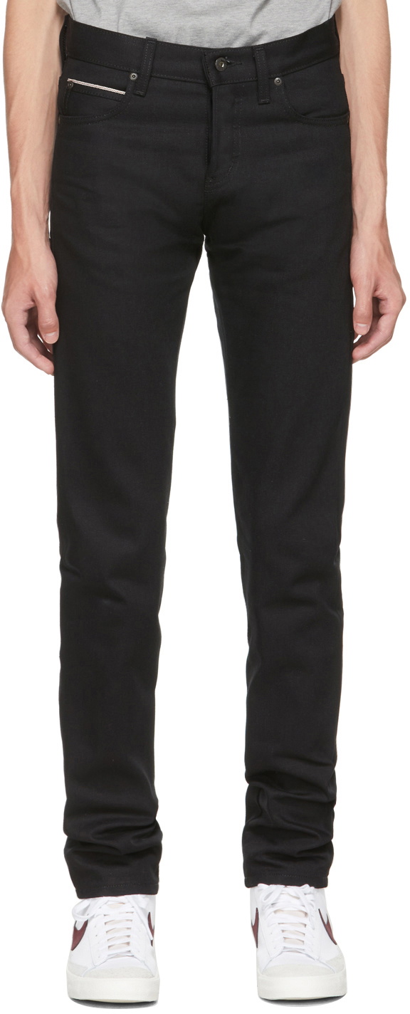 Naked & Famous Denim Black Selvedge Super Guy Jeans Naked and Famous Denim