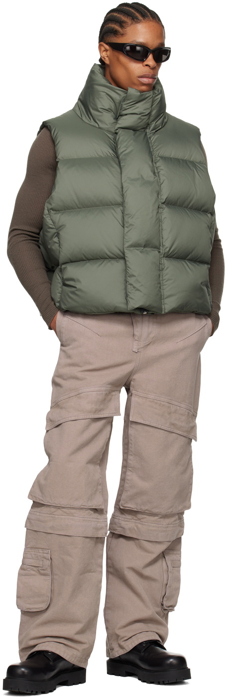Entire Studios Green Quilted Down Vest Entire Studios