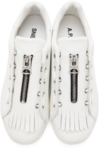 A.P.C. White Sacai Edition Julietta Minimal Sneakers