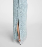 Costarellos Lenia beaded lace gown