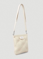 Glam Slam Flat Shoulder Bag in Beige