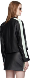 Casablanca Black Leather Racer Jacket