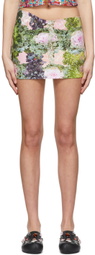 Collina Strada Green Cotton Mini Skirt