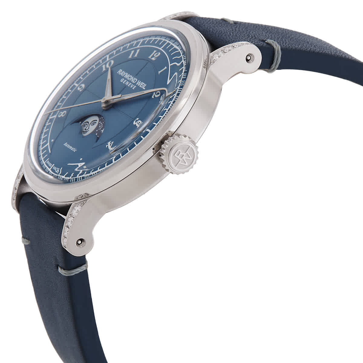 Raymond Weil Millesime Automatic Moon Phase Ladies Watch 2145-SCS-05511