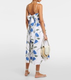 Juliet Dunn Floral cotton midi dress