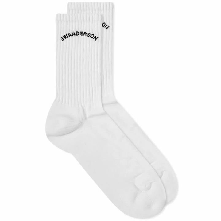 Photo: JW Anderson Women's Arch Logo Sock in White