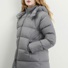 The North Face Women's Hydrenalite City Long Down Parka Jacket in Smoked Pearl