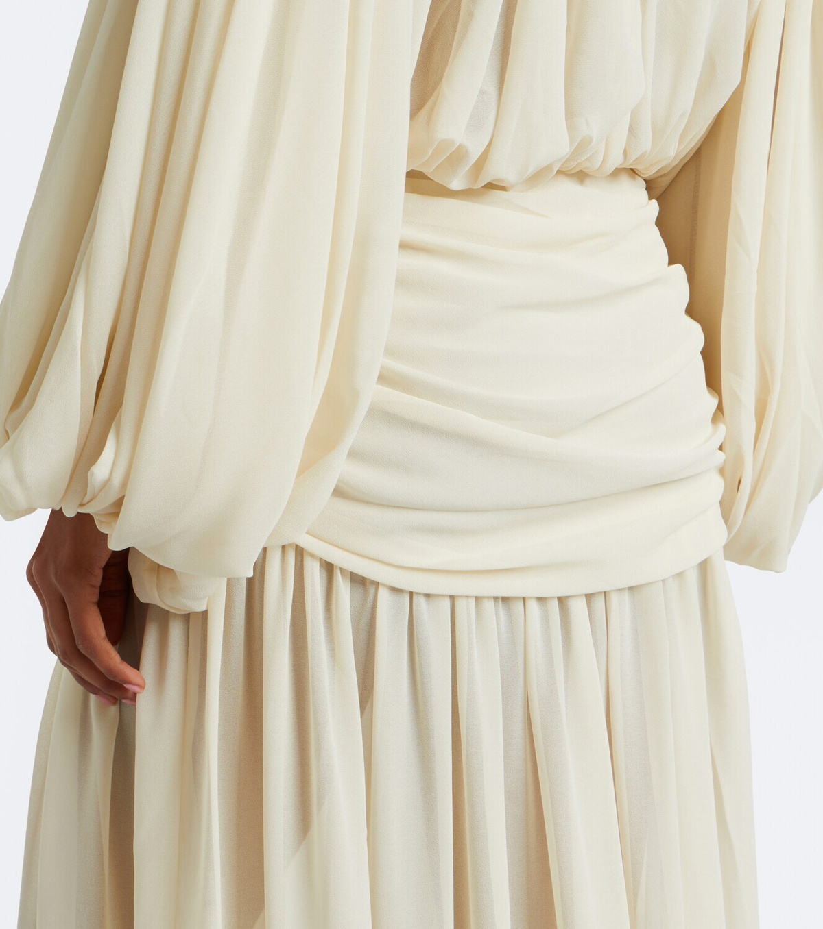 De La Vali Agapito chiffon maxi skirt