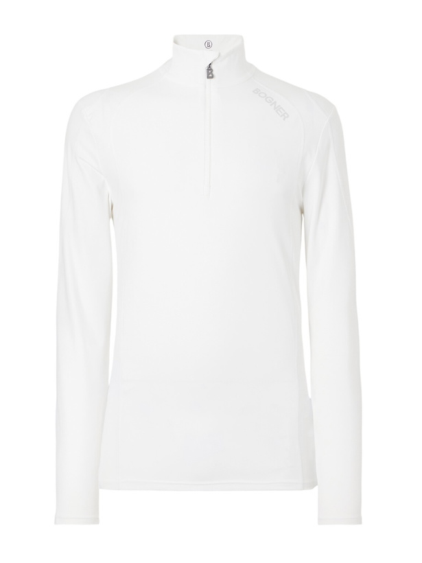 Photo: BOGNER - Harry Stretch-Jersey Half-Zip Ski Mid-Layer - Neutrals