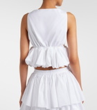 Alaïa Peplum cotton top