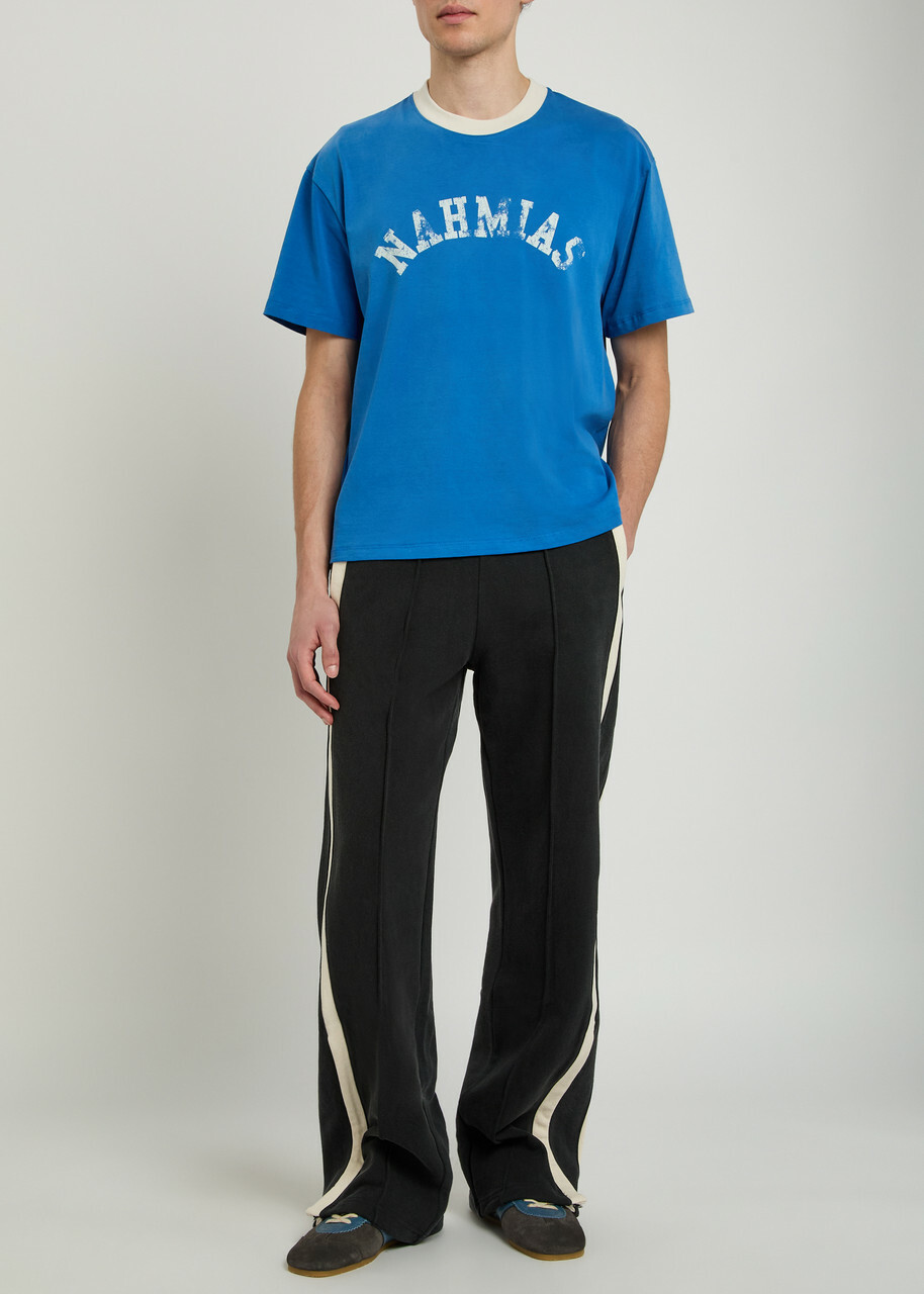 Nahmias Heavy Panelled Cotton Sweatpants Black
