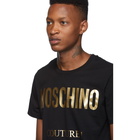 Moschino Black and Gold Couture T-Shirt