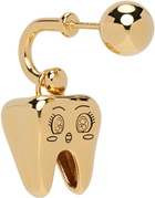 Safsafu Gold Kawaii Tooth Single Earring