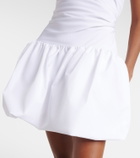 Patou Gathered faille minidress