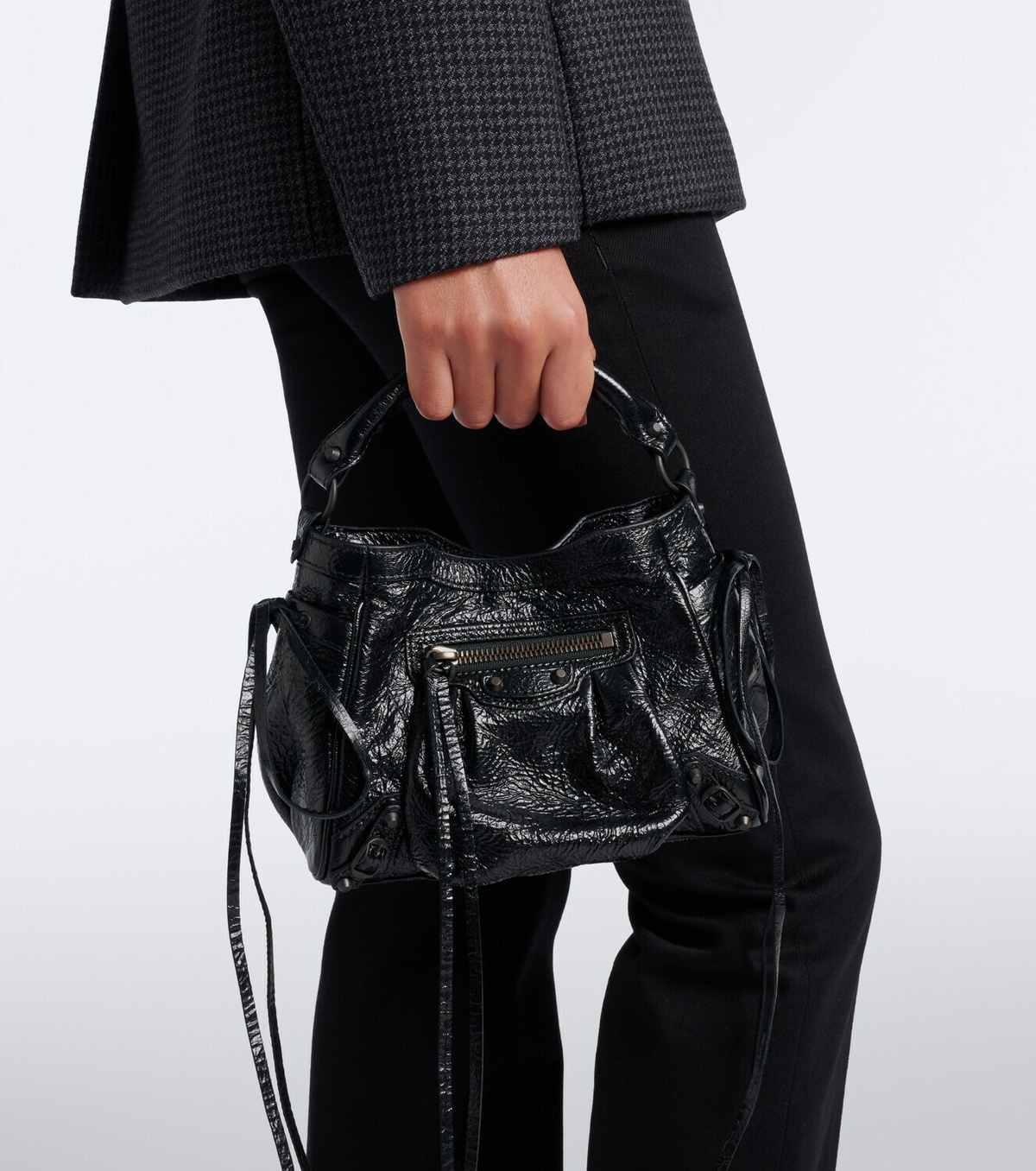 Balenciaga Le City Nano leather top-handle bag