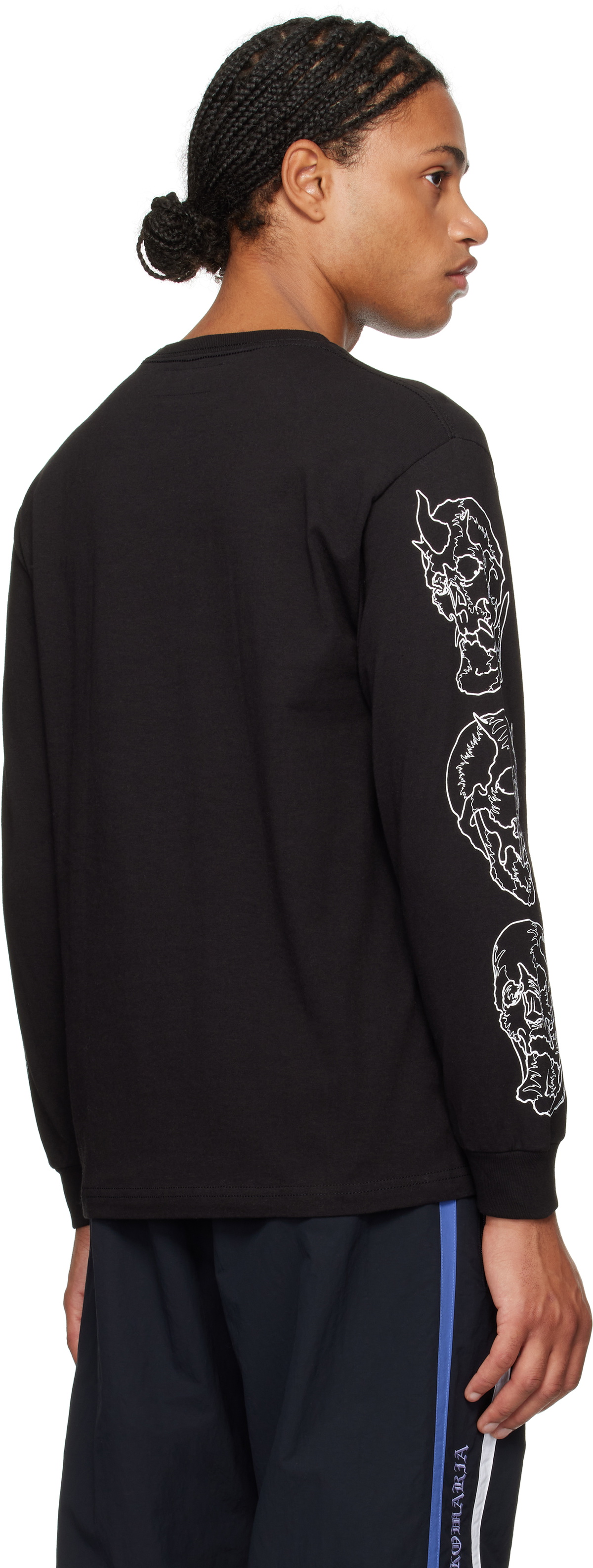 WACKO MARIA Black 56 Tattoo Studio Edition Crew Neck Long Sleeve T-shirt