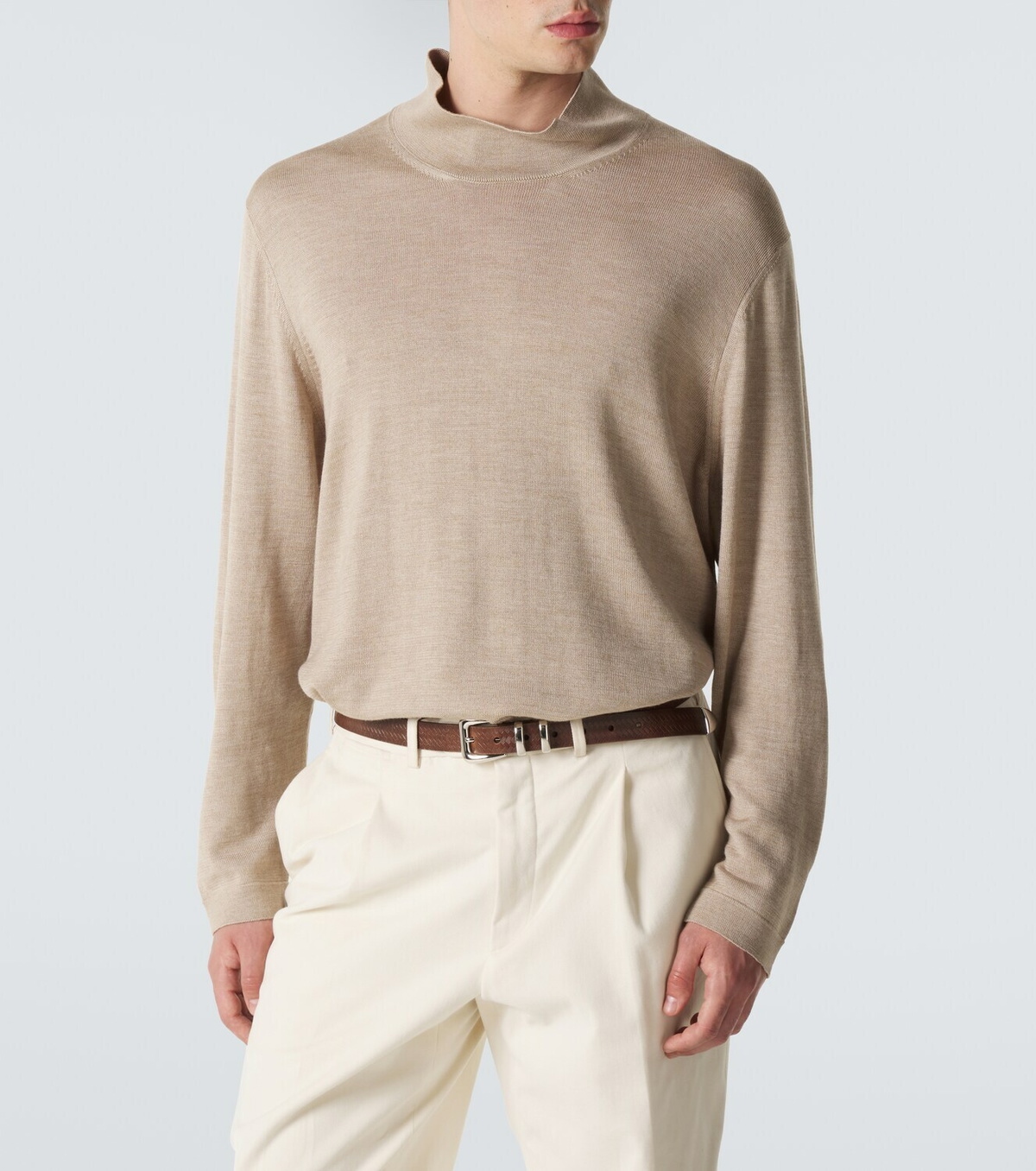Stòffa Wool and silk turtleneck sweater