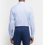 Ermenegildo Zegna - Light-Blue Slim-Fit 100Fili Cutaway-Collar Pinstriped Cotton-Poplin Shirt - Light blue