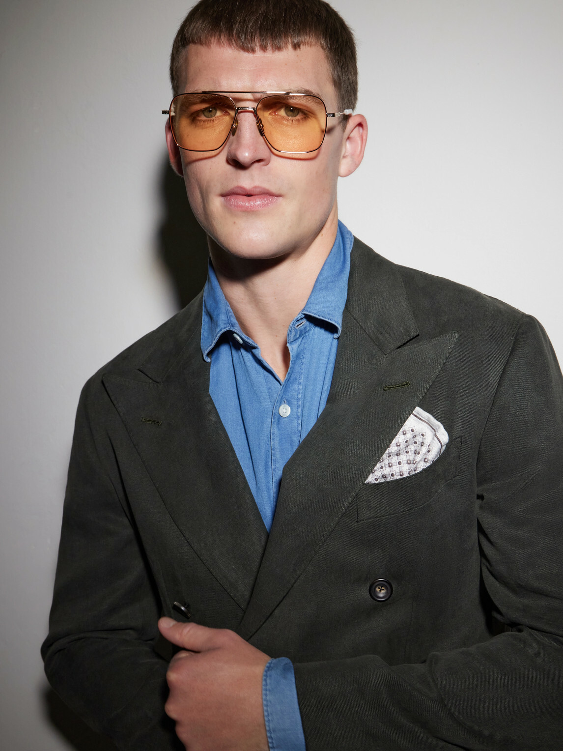 DITA - Flight-Seven Aviator-Style Gold-Tone Titanium Sunglasses