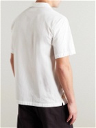 Universal Works - Minari Embroidered Camp-Collar Poplin Shirt - White