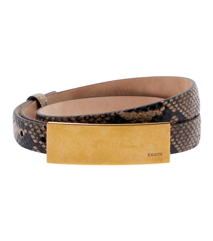 Photo: Khaite Berlin snake-effect leather belt