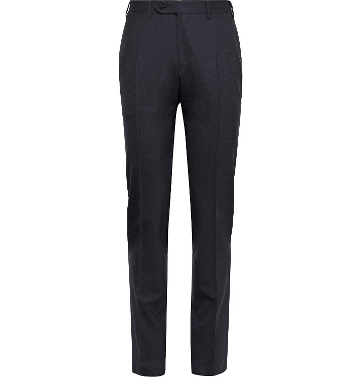 Photo: CANALI - Slim-Fit Stretch-Wool Trousers - Blue