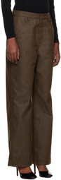AMOMENTO Brown Faded Jeans