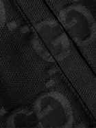 GUCCI - Logo-Jacquard Padded Cotton-Blend Canvas Jacket - Black