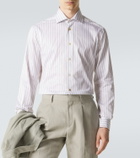 Kiton Striped cotton poplin shirt