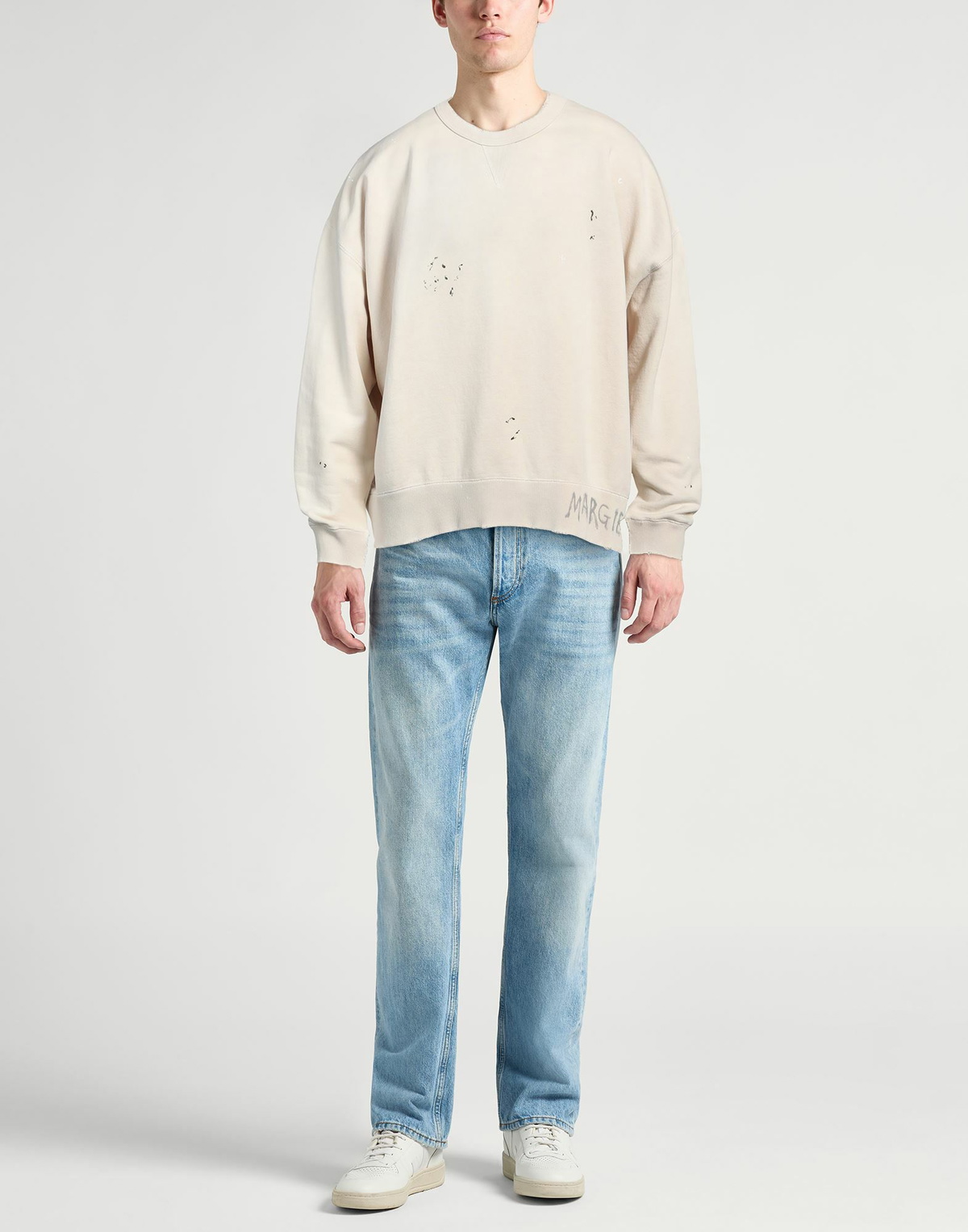 Maison Margiela Mens Sweatshirt in Off white