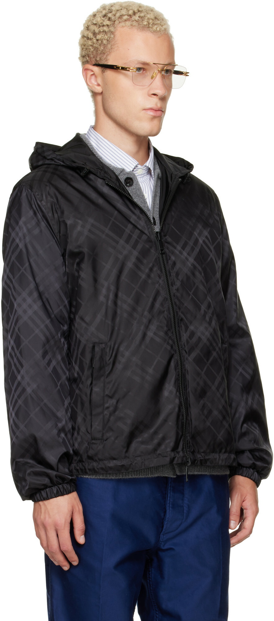 Burberry Black Check Reversible Jacket