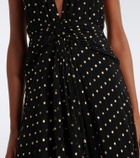 Rixo Alaina polka-dot halterneck midi dress