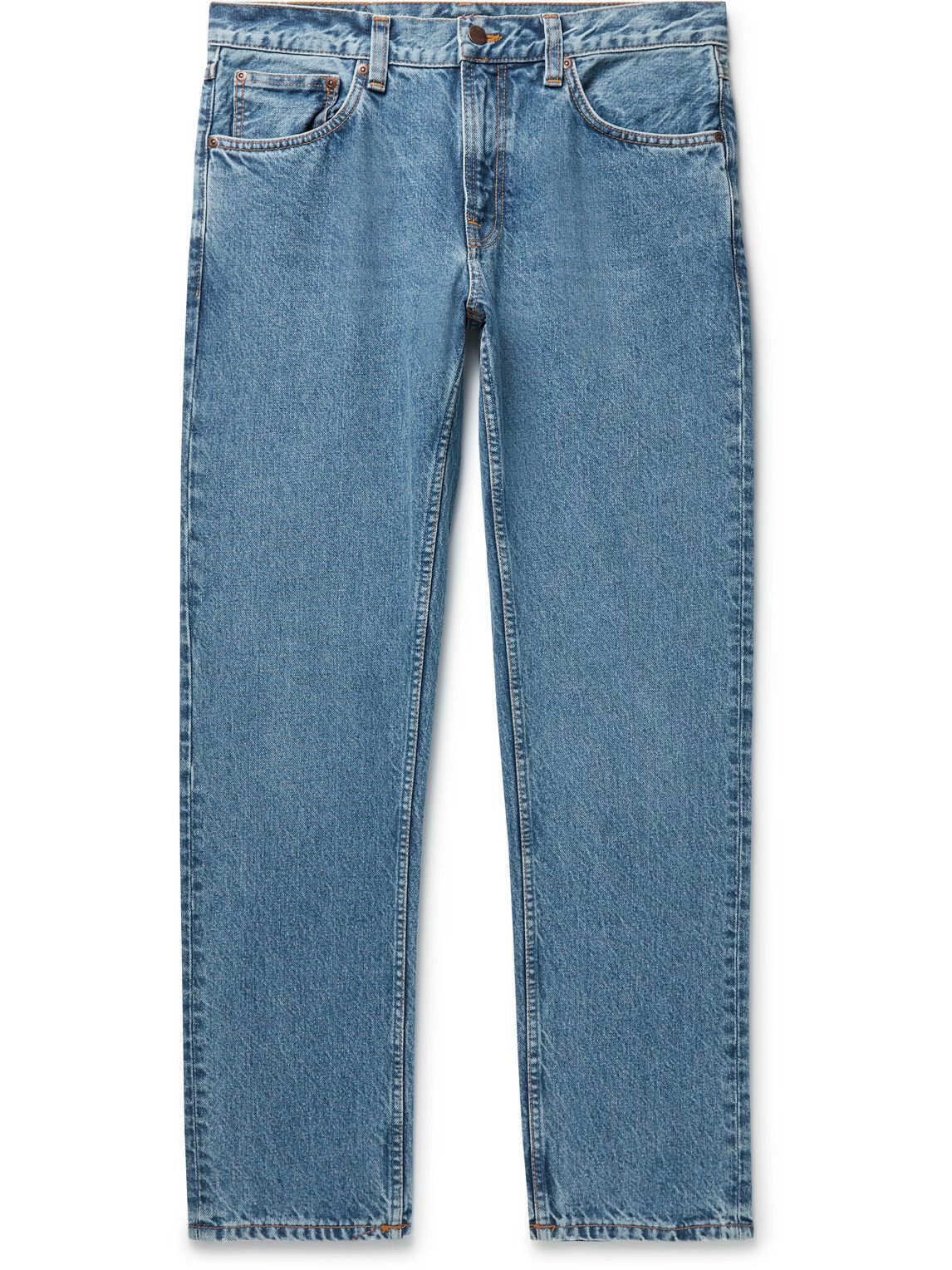 Nudie Jeans - Gritty Jackson Straight-Leg Organic Selvage Jeans - Blue ...