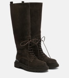 Brunello Cucinelli Monili suede lace-up boots