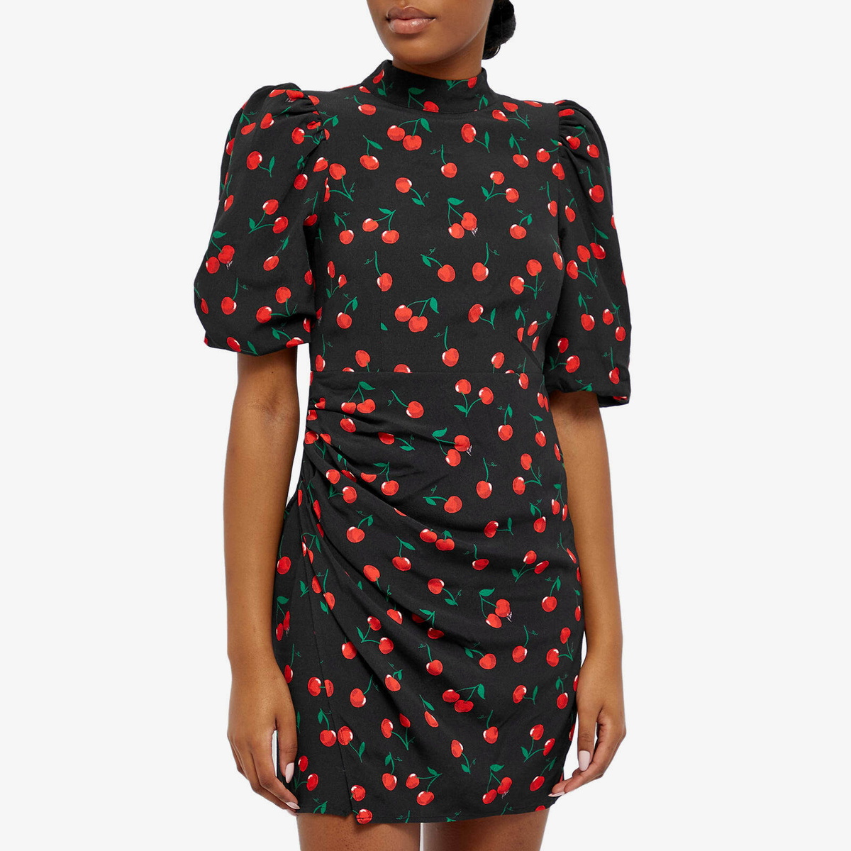 KITRI Women's Maisie Mini Dress in Black Cherry KITRI KITRI Women's Maisie Mini Dress in Black Cherry KITRI