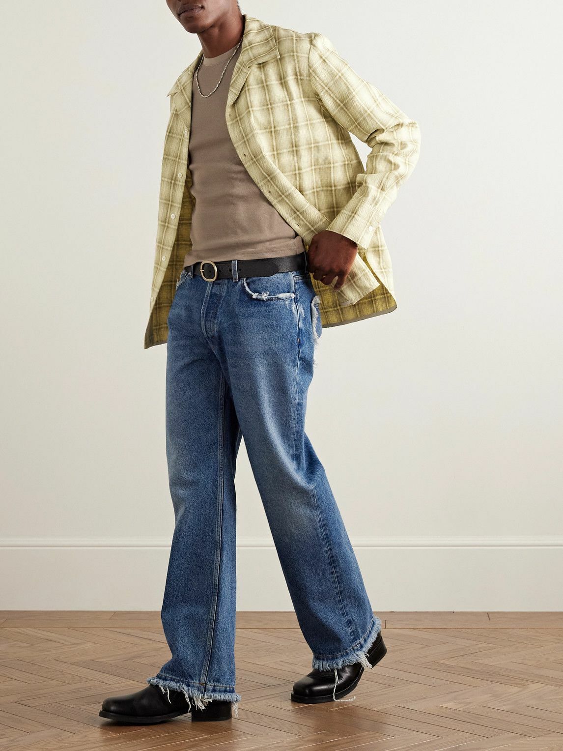 Séfr - Straight-Leg Distressed Jeans - Blue