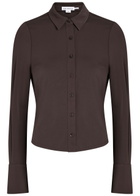 Good American Matte Stretch-jersey top Dark Brown