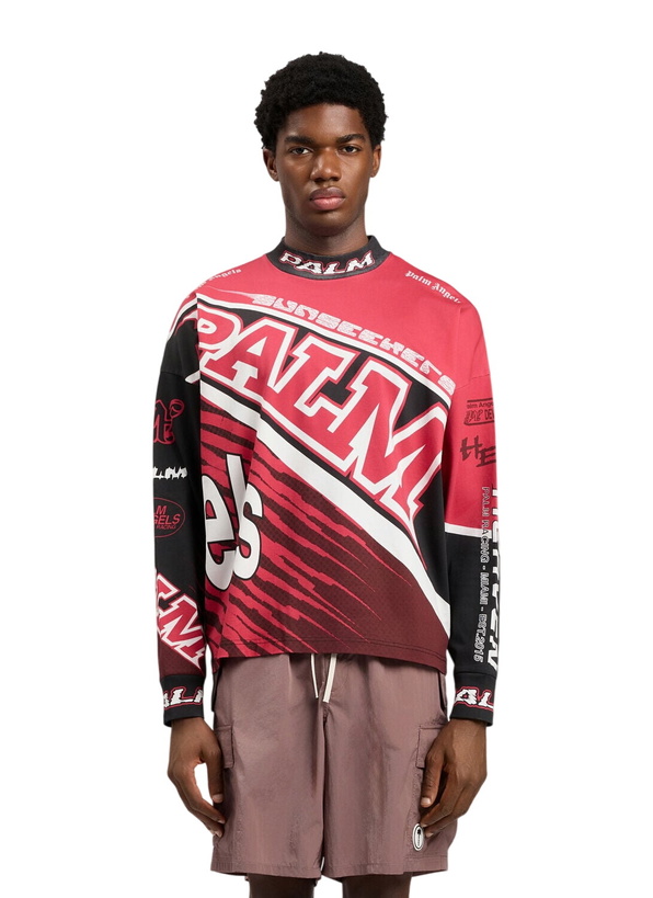 Photo: Palm Angels Racing Loose Long-Sleeved T-Shirt