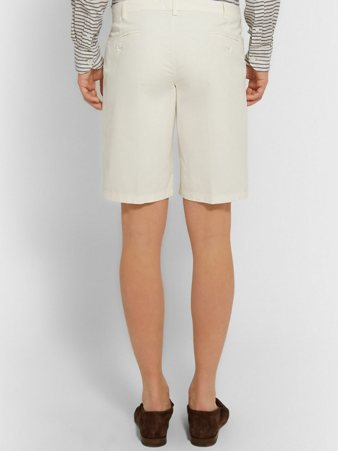 Loro Piana - Stretch-Cotton Bermuda Shorts - Neutrals