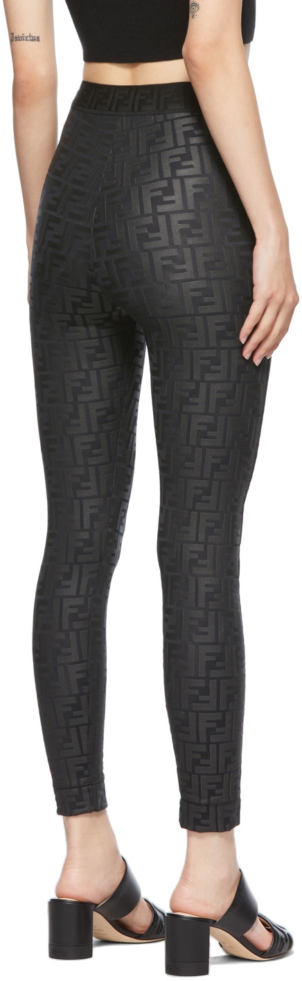 FENDI Leggings in gray/ black