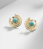 Ananya Chakra 18kt gold earrings with gemstones