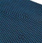 Ermenegildo Zegna - Micro-Checked Stretch Cotton-Blend Socks - Blue