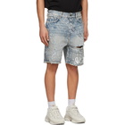 AMIRI Blue Bandana Print Shorts