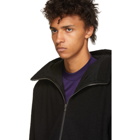 Julius Black Cotton Pile Zip Hoodie