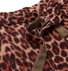 Sacai - Belted Leopard-Print Wool Trousers - Brown