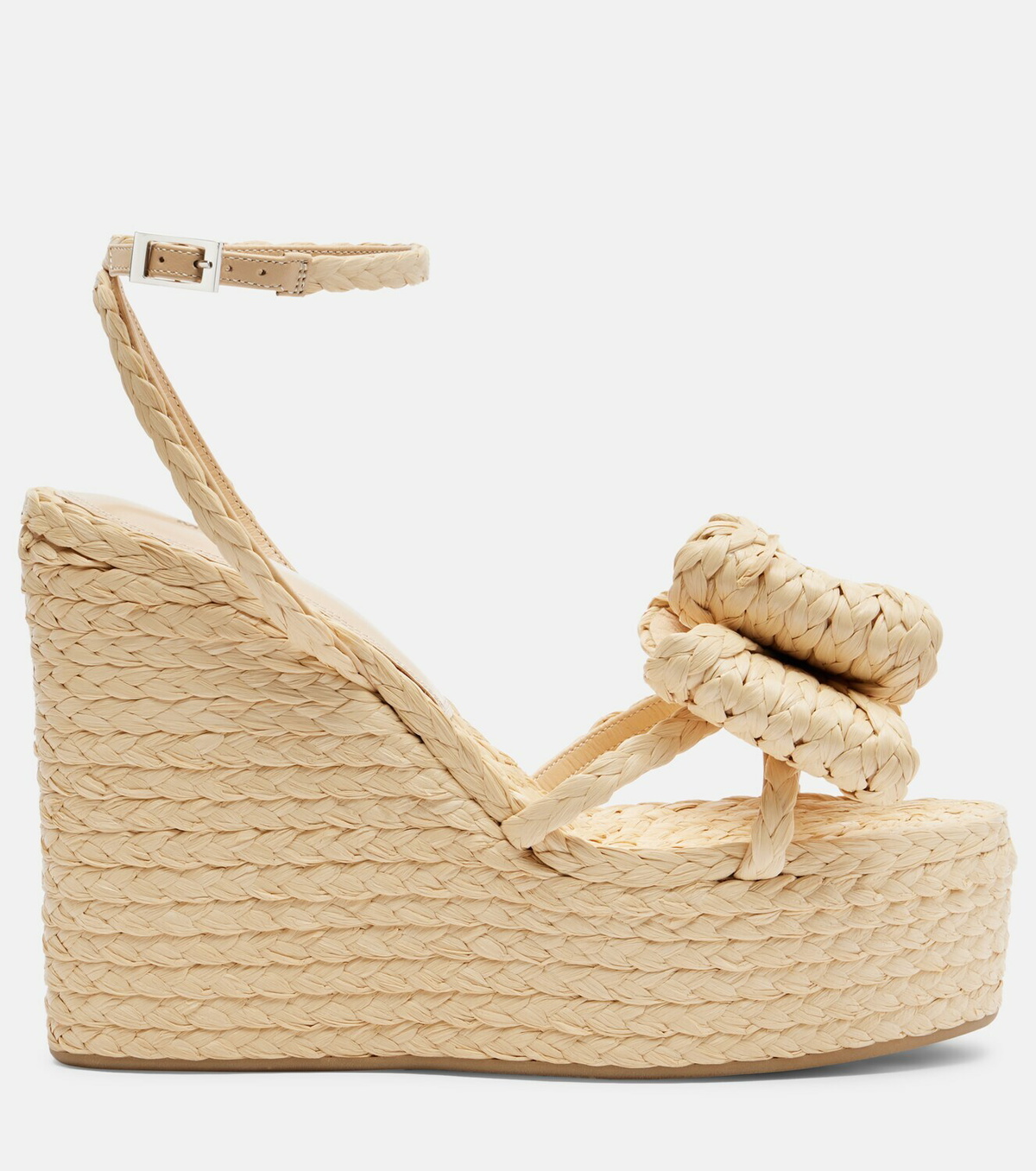 Mach & Mach Le Cadeau raffia espadrille wedges