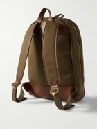 Bennett Winch - Logo-Embroidered Leather-Trimmed Cotton-Canvas Backpack