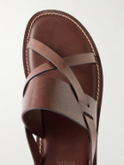 Brunello Cucinelli - Leather Sandals - Burgundy