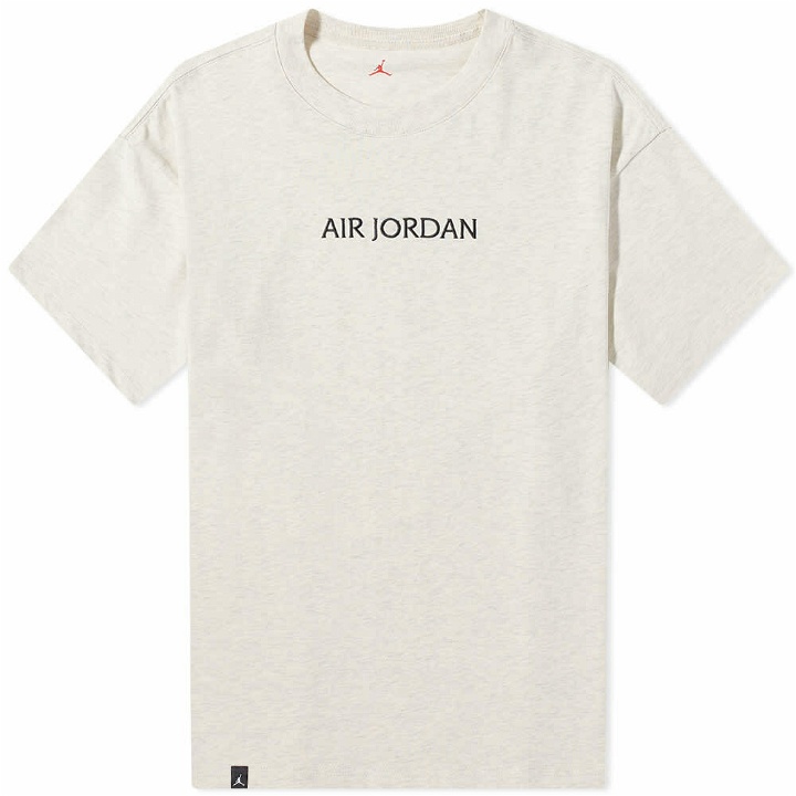 Photo: Air Jordan Men's Wordmark T-Shirt in Oatmeal Heather