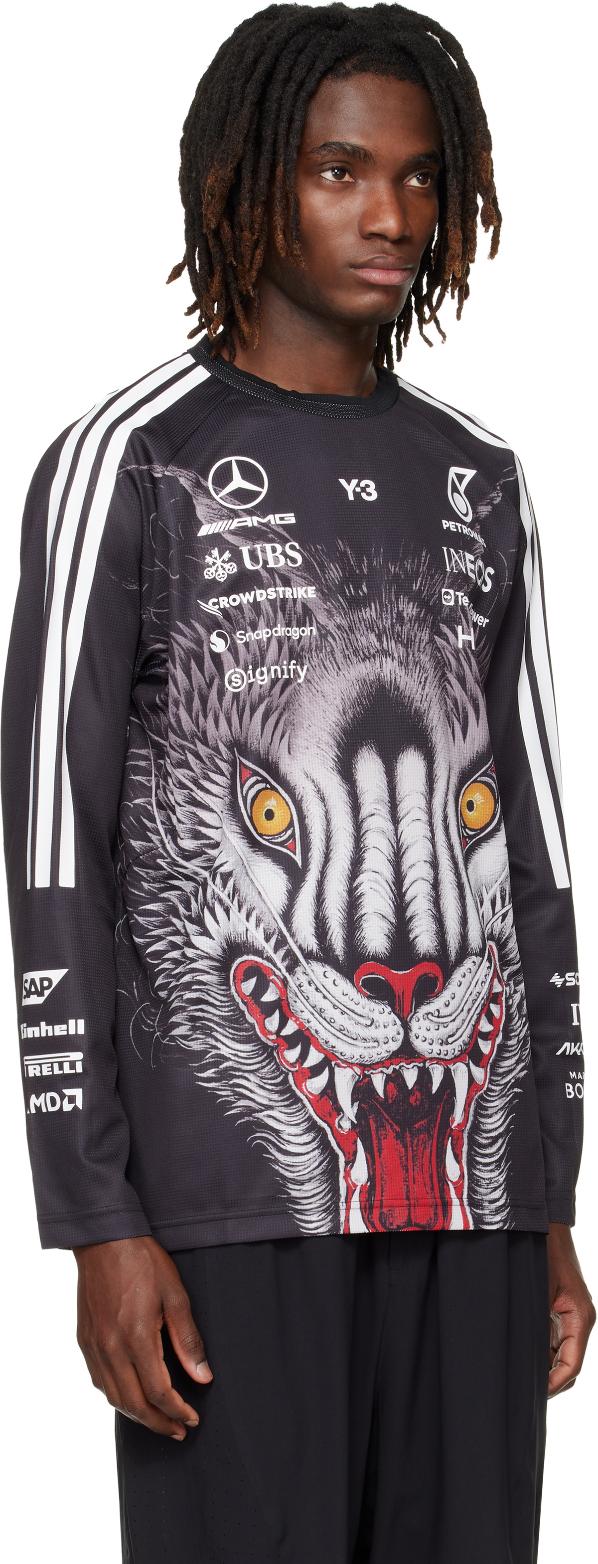 Y-3 Black Mercedes-AMG F1 Edition Driver Jersey T-shirt